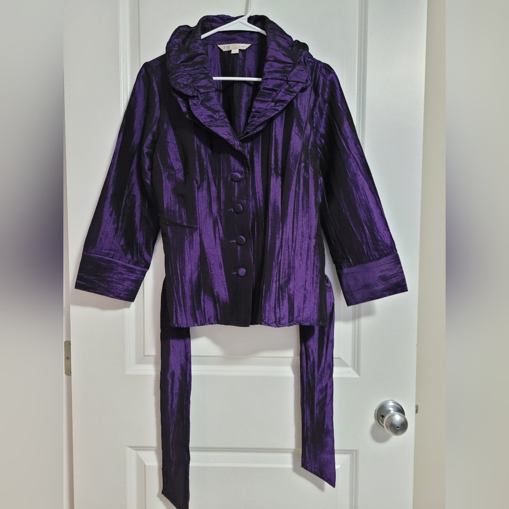 Medium Cleo Petite Blouse in Metallic Purple